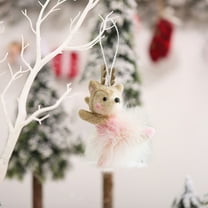 7.5 Inch Felt Christmas Ornaments - Handmade Holiday Hanging Decor with Snowflakes & Reindeer for Tree, Wreaths & Rustic Farmhouse Decor