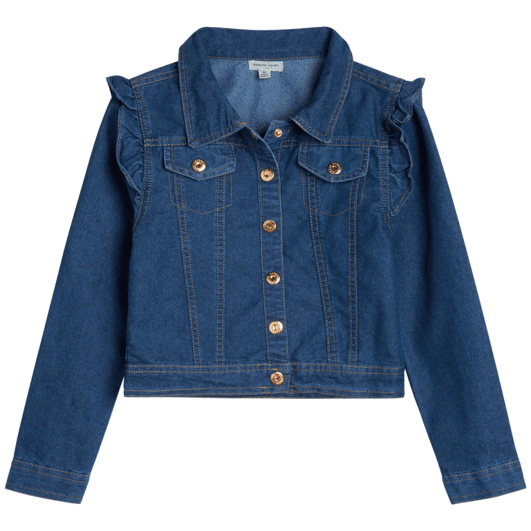 Nanette Lepore Girls Fashion Clothing Outfit Set 2Pc Denim Jacket Romper Jumpsuit 7 12 Walmart