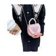 thumbnail image 4 of SAYOO Girls Mini Handbag Pearl Handle Tartan Plush Heart-shaped Crossbody Bag Gifts for Girls, 4 of 5