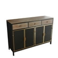 thumbnail image 3 of Roomfitters 48-Inch Wide Modern Sideboard with 3 Top Drawers and 4 Doors - Freestanding Storage Cabinet for Living Room, Office, and Bedroom, 3 of 10
