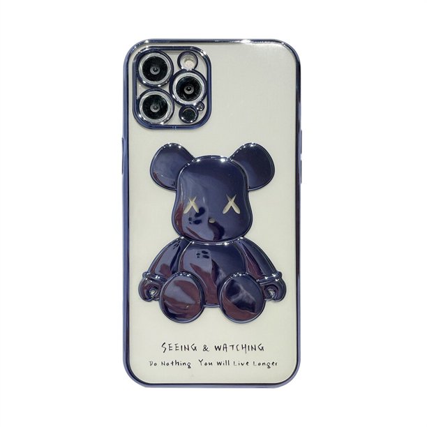 Funda de silicona suave para iphone 14 Pro Max, carcasa transparente con protección de oso de dibujos animados, 11, 12, 13, 14 pro, envío directo Fivean unisex