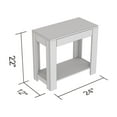 thumbnail image 4 of Safdie & Co. 24"L 1-Drawer 1-Shelf Accent Table in White, 4 of 4