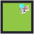 thumbnail image 2 of PinPix ArtToFrames 10x10 Custom Cork Bulletin Board Green Chevron   Poster Board Has a Fabric Style Canvas Finish, Framed in Satin Black (PinPix-518), 2 of 5
