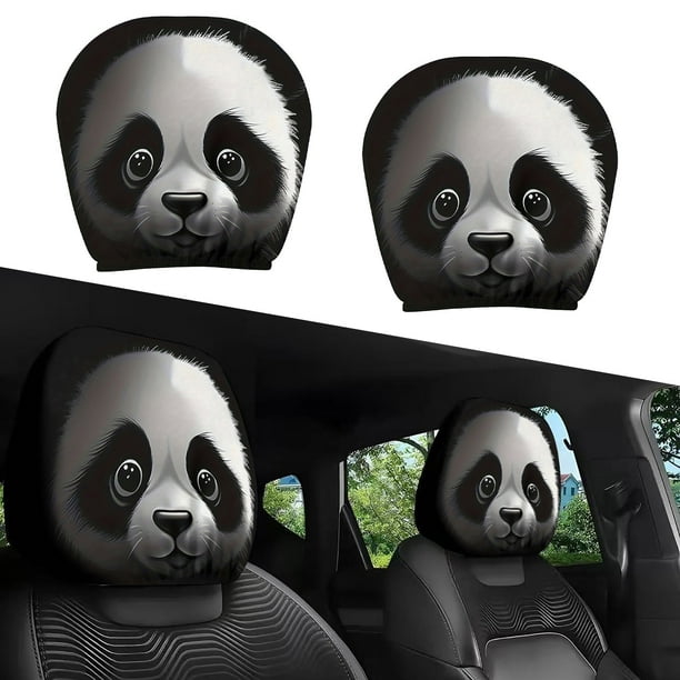 Funda para reposacabezas con estampado divertido de coche, universal, elástica, interesante, para asiento de coche.