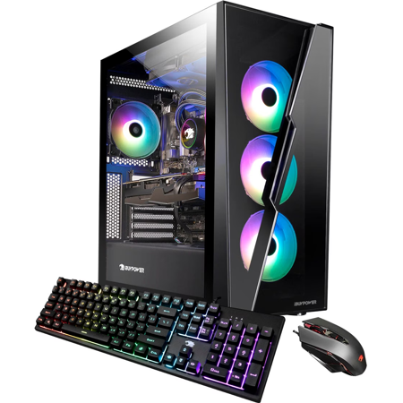iBUYPOWER - SlateHako2120i Gaming Desktop - Intel i7-12700 - 16GB DDR4 Memory - Intel Arc A750 8GB Graphics - 1TB HDD + 500GB SSD - Black