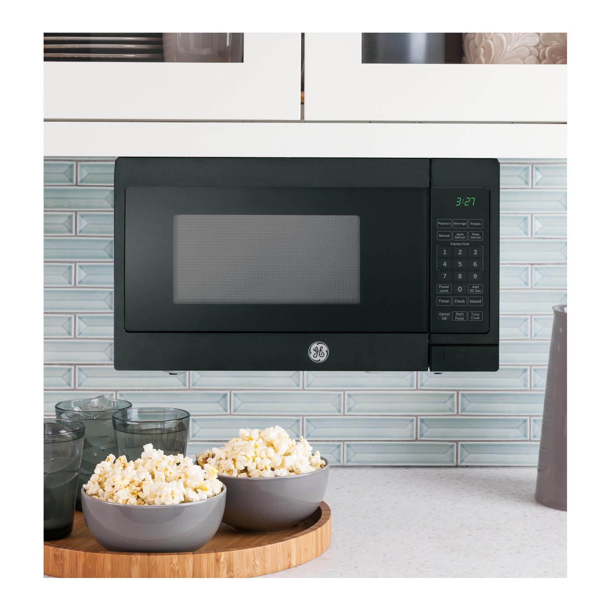 Ge 0.7 Cu.Ft. Countertop Microwave Oven, Black