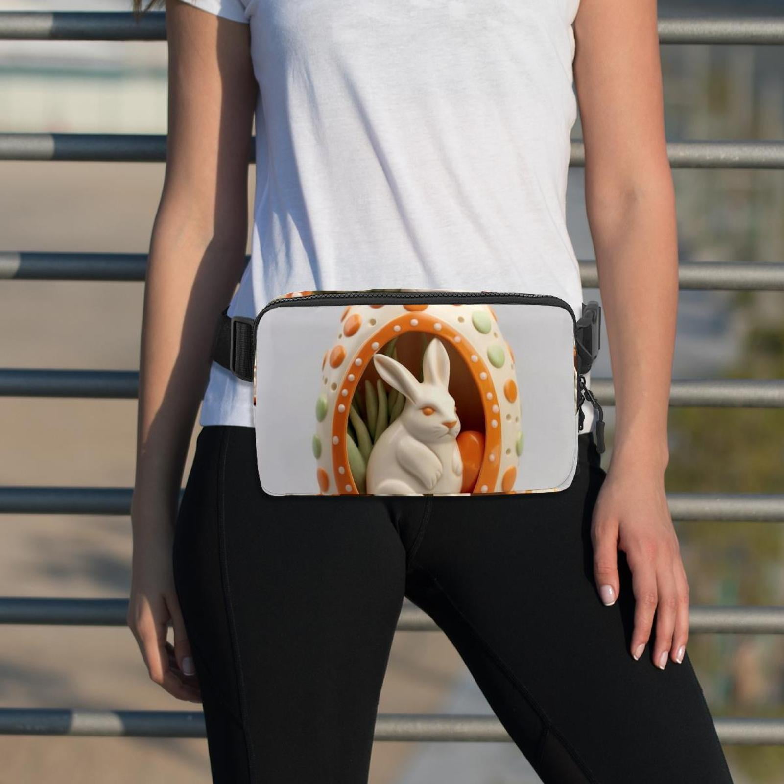 Easter Lightweight Adjustable Running Belt with Extension Strap - Unisex Fanny Pack Belt Bag