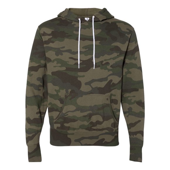 Independent Trading Co. Chandail à Capuchon Léger Unisexe, P, Camouflage Forêt