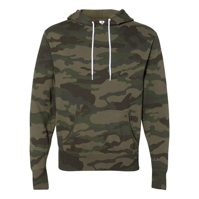 Independent Trading Co. Chandail à Capuchon Léger Unisexe, 2TG, Camouflage Forêt