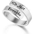 thumbnail image 5 of Just Breathe Ring For Women, Adjustable Stainless Steel Spiral Wrap Twist Vintage Healing Rings To My Daughter/Best Friend Inspirational Gifts Jewelry, 5 of 7