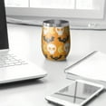 thumbnail image 3 of Halloween Pattern 12oz Stainless Steel Insulated Wine Tumbler with Lid and Straw – Double Wall Vacuum Mug for Hot & Cold Drinks, 304 Steel Interior, Sweat-Free Design. Trick or Treat !, 3 of 5