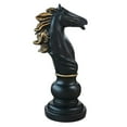 thumbnail image 1 of Adorno de escultura de ajedrez de resina moderna artesanía Caballo Zulema  Estatuilla de estatuas de ajedrez, 1 of 8