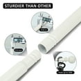 thumbnail image 6 of Urbanest 5/8" Adjustable Double Curtain Rods Set with Volle Finials, Weathered White, 28"-48", 5/8 Inches Front and 1/2 Inches, 6 of 7