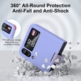 thumbnail image 3 of Samsung Galaxy Z Flip 4 Case Shockproof Heavy Duty Protective Cover with Ring Phone Case for Galaxy Z Flip 4 5G-Purple, 3 of 7