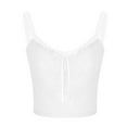 thumbnail image 2 of SDNall Mode Femmes Dentelle Décorative Bordure Bretelles Doublées Camisoles Col en V, 2 of 9