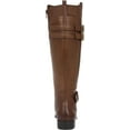 thumbnail image 4 of Naturalizer Womens Jessie Knee High Buckle Detail Riding Boots, Cinnamon Brown Leather, 10 Wide, 4 of 6