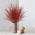thumbnail image 3 of Flores artificiales de jazmín Sggvecsy de 75 cm de altura en rojo, 10 piezas, 3 of 7