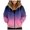 Purple, variant on Xudanell Jackets for Women Warm Hooded Jacket Gradient Zipper Hoodie Drawstring Jacket Lined Plush Women Fashion Hoodies Blue XXXL
