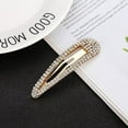 thumbnail image 4 of 4 pinzas para el pelo de metal con cristales grandes y broches de presión con diamantes de imitación., 4 of 7