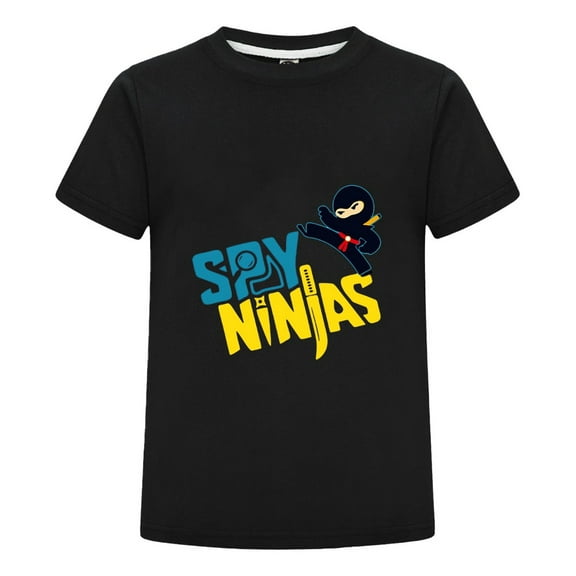 Ninja-Themed Kids T-Shirt – Ninja Kidz Characters Graphic Tee – Breathable Cotton Summer Shirt for Boys and Girls