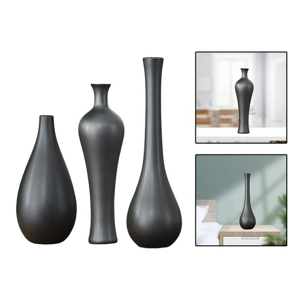 ceramic flowers vase,Black Ceramic Flowers Vase Modern Vase Pottery