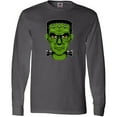thumbnail image 3 of Inktastic Halloween Frankenstein Head Long Sleeve T-Shirt, 3 of 5
