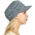 thumbnail image 5 of Women Fashion Soft-brimmed Pleated Tongue Dome Sunhat Tennis Attire Women Cap Sweat Hats for Women Foam Visor All Visor Hat Men Brimmed Hats for Women Shawls for Women Girls Running Hat Gaiter Viscera, 5 of 8