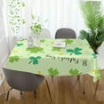 thumbnail image 6 of GZHJMY St. Patrick's Day Clover Tablecloth, Rectangle Waterproof Washable Polyester Table Cover for Picnic Dinner Holiday Party Decor, 60 x 108 Inch, 6 of 7