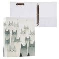 thumbnail image 3 of Crowds Of Cats 3 Ring Binders 1.5 inch Hardcover File Folders with Interior Pockets A4 Size Organizer for School Office Hospital Set of 2, 3 of 8