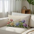 thumbnail image 6 of Spring Hydrangeas Throw Pillow Cover 20 x 26 Inch Decorative Pillow Cover Watercolor Summer Floral Botanical Rustic Lumbar Pillowcase Seasonal Rectangle Cushion Case for Couch Sofa Bed Living Room, 6 of 9
