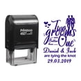 thumbnail image 1 of Printtoo Personalized Violet Self Inking Two Grooms Are Better Than One Favor Stamp Custom Wedding Favor Rubber Stamper-60 x 40 mm, 1 of 6