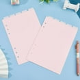 thumbnail image 7 of 10 Sheets A5 Index Binder Dividers 8.6x5.8inch Pink Binder Dividers with Tabs 6 Ring Vertical Plastic Dividers Frosted Index Divider for Planner Notebook Loose Leaf Binders Hole: 6mm, 7 of 7