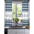 thumbnail image 2 of Farmhouse Blue Plaid Sheer Curtains 45 Inch Length 2 Panels Set for Living Room/Bedroom, Vintage Country Cock Checkered Kitchen Curtains Grommet Semi-Sheer Curtains Drapes Window Treatments 42"x45"x2, 2 of 7