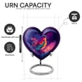thumbnail image 2 of Yatskia Colorful Sparrow Little Funeral Keepsake Urns for Human Ashes Adult Male and Female, Large Cremation Urn for Ashes Adult Dad, (Heart 8 Inch and 3 Inch), 2 of 8