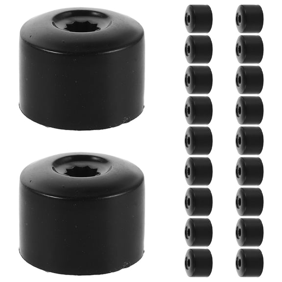 HONMEET 20Pcs Black Plastic Car Wheel Lug Nut Covers Caps Protective Auto Wheel Accessories