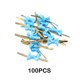 thumbnail image 4 of Cateissary 100 piezas de bridas decorativas 100 piezas de bolsas de cono dulce solución de sujeción bolsas y corbatas de cono dulce Artesanía azul 100 piezas, 4 of 6