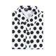 thumbnail image 5 of Camisa de vestir de manga corta con cuello de punto para hombre, estampado de lunares INSPIRE CHIC, L blanca, 5 of 6