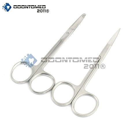 Procedure Scissors Iris (Odontomed2011® 2 Pcs Premium Grade Removal Laceration Kit Littauer Spencer Stitch Scissors + Iris Scissors 4.5