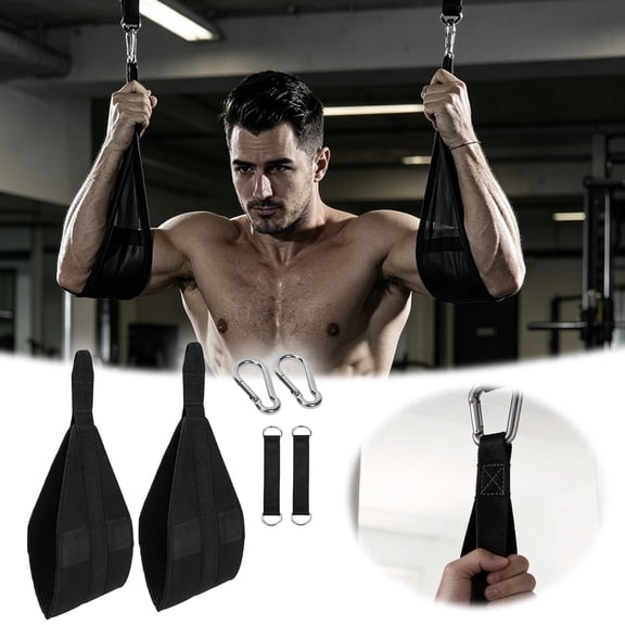 Forestwhale Hanging Ab-Straps for Core Training Thickened Foam Sit Up Straps with Arm Cuffs Pull-Up Bar Accessories for Home Gym Workout