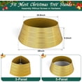 thumbnail image 7 of 28 Inch Christmas Tree Collar, Metal Holiday Skirt Decor Accessory, Christmas Tree Cover for Christmas Tree Decorations - Gold, 7 of 7