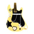 thumbnail image 1 of Mochila con forma de guitarra, cuero de PU de moda para vacaciones, viajes, compras, fiesta de trabajo Amarillo, 1 of 8