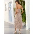 thumbnail image 4 of Womens Maternity Spaghetti Strap Maxi Dress Ruffle Backless Floral Boho Pleated Beach Dress, 4 of 5