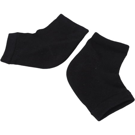 Cracked Heel Socks  Gel Lining Natural Look Heel Socks Vitamin E Nourishing Smoothness Hypo Allergenic for Dry(Black)