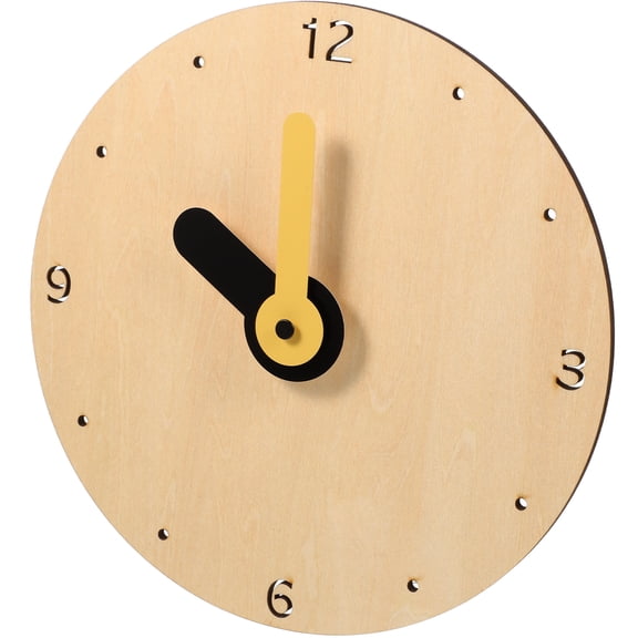unbranded Large Digital Wall Clock Wooden Wall Clock Decorative Clock Office 22X22X2CM