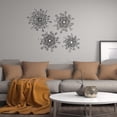 thumbnail image 5 of Black Metal Starburst Wall Sculpture Set of 4 Home Decor Accent, 5 of 6