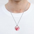 thumbnail image 5 of Electrocardiogram Glass Circular Pendant Necklace - Stylish Jewelry Statement Piece, 5 of 5