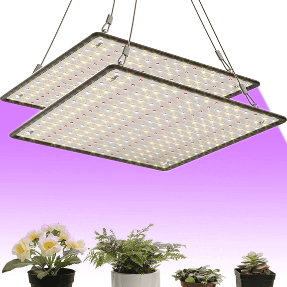 Runbaixing Indoor Plant Grow Lights , 225LED Grow Light Full Spectrum with ETL Certification for Seedling Veg and Bloom (2PCS)