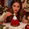 thumbnail image 4 of Scented Christmas Tree Candles, 3.7 Inch Large Holiday Aromatherapy Candle with Cedar Fragrance, Long Burning Soy Wax for Home Table Decor, Party, and Winter Decorations, 4 of 5