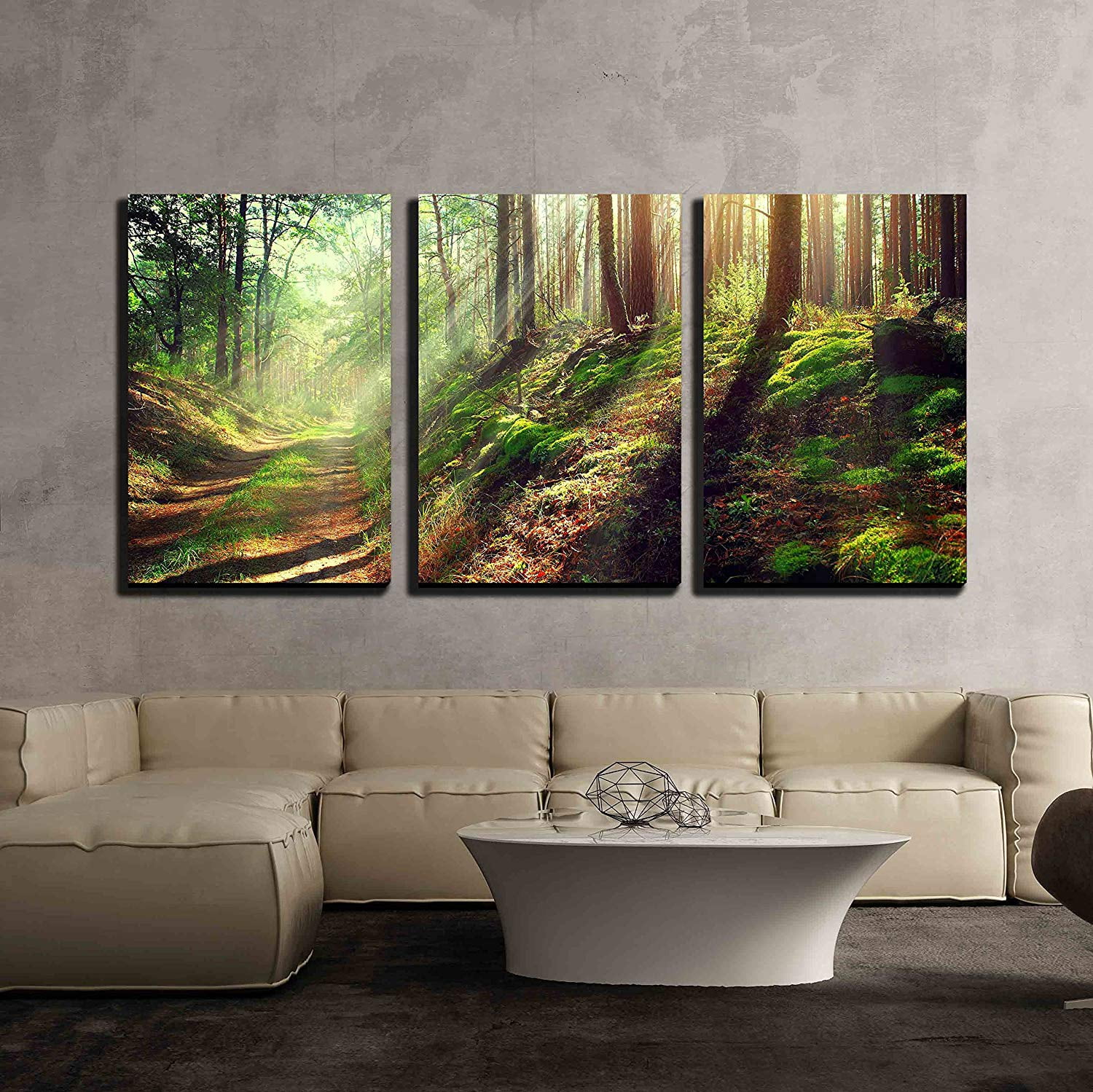 HD Canvas Prints Autumn Tree Road Landscape Wall Art Oil Painting Home Decor 