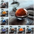 thumbnail image 4 of Double-sided Glass Ball Pendant Necklace Alloy Double-sided Glass Glass Crystal Rhinestone Neck Decoration, Type 3, 4 of 4